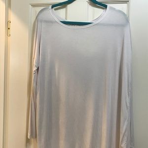 Plain white long sleeve top